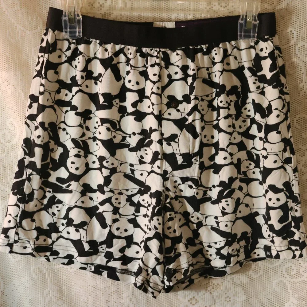 MeUndies Panda bears men's boxer shorts W/button size medium - Picture 1 of 4